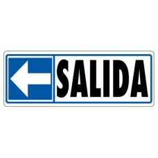 SEÑAL "SALIDA (IZQUIERDA)" 175X65 PVC GRIS ARCHIVO 2000 6177-05 GS (Espera 4 dias) en Huesoi